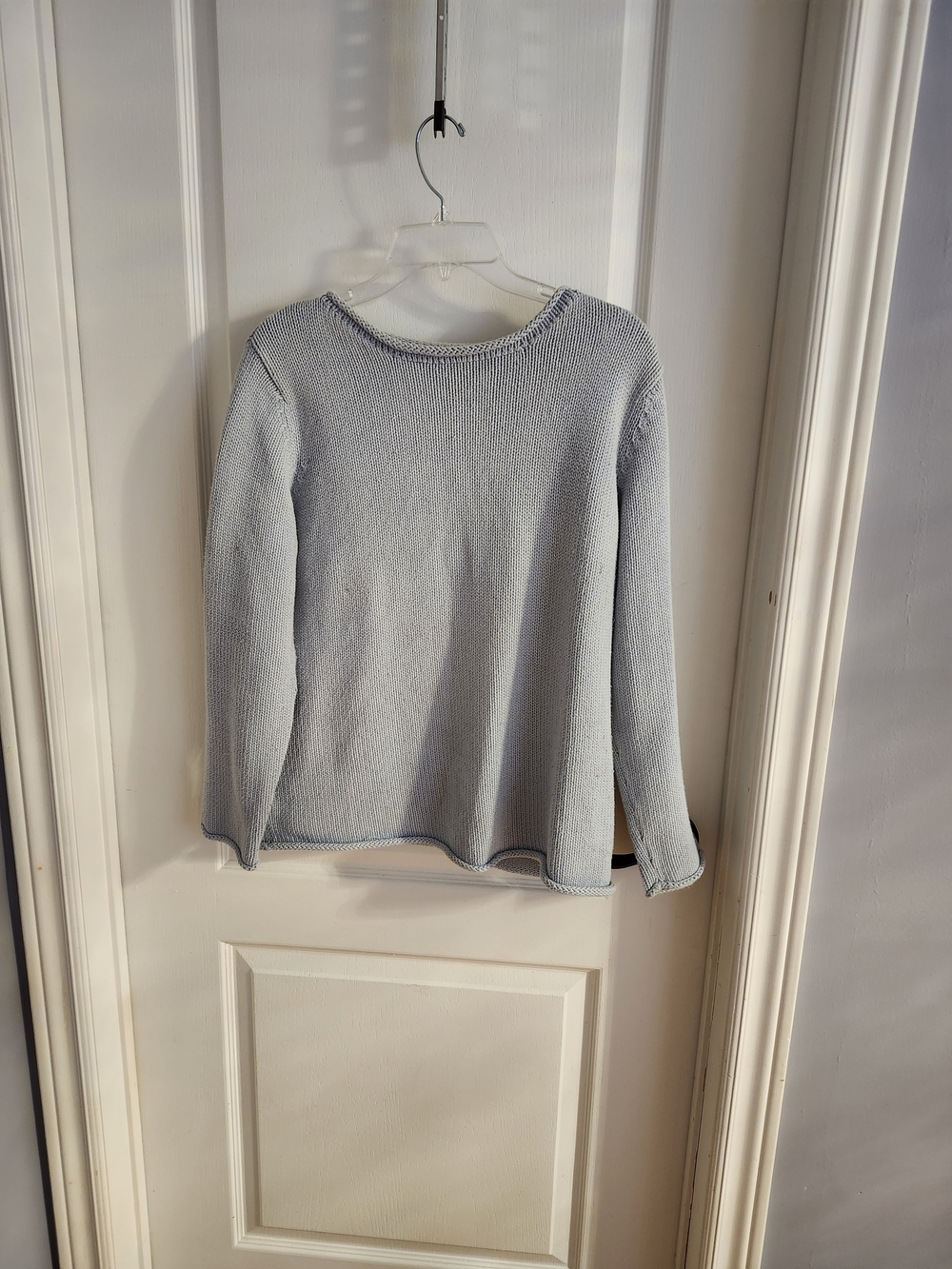 Light Blue Knit Long Sleeve Sweater